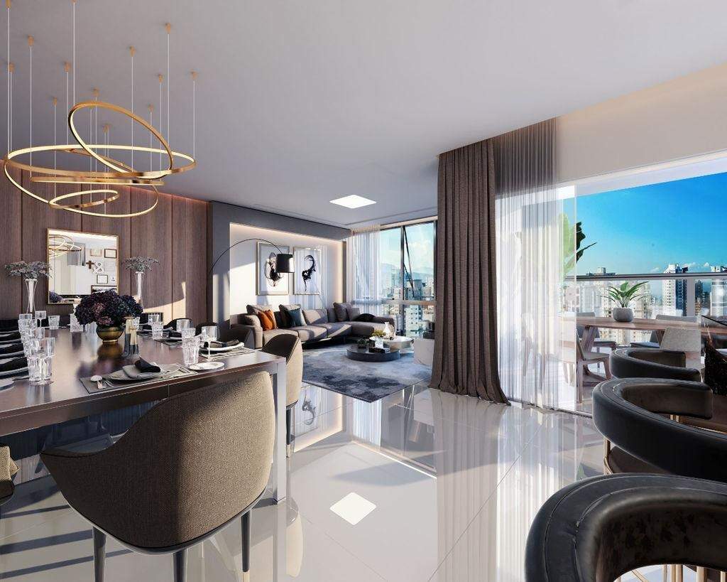 Apartamento à venda no Meia Praia: Living integrado