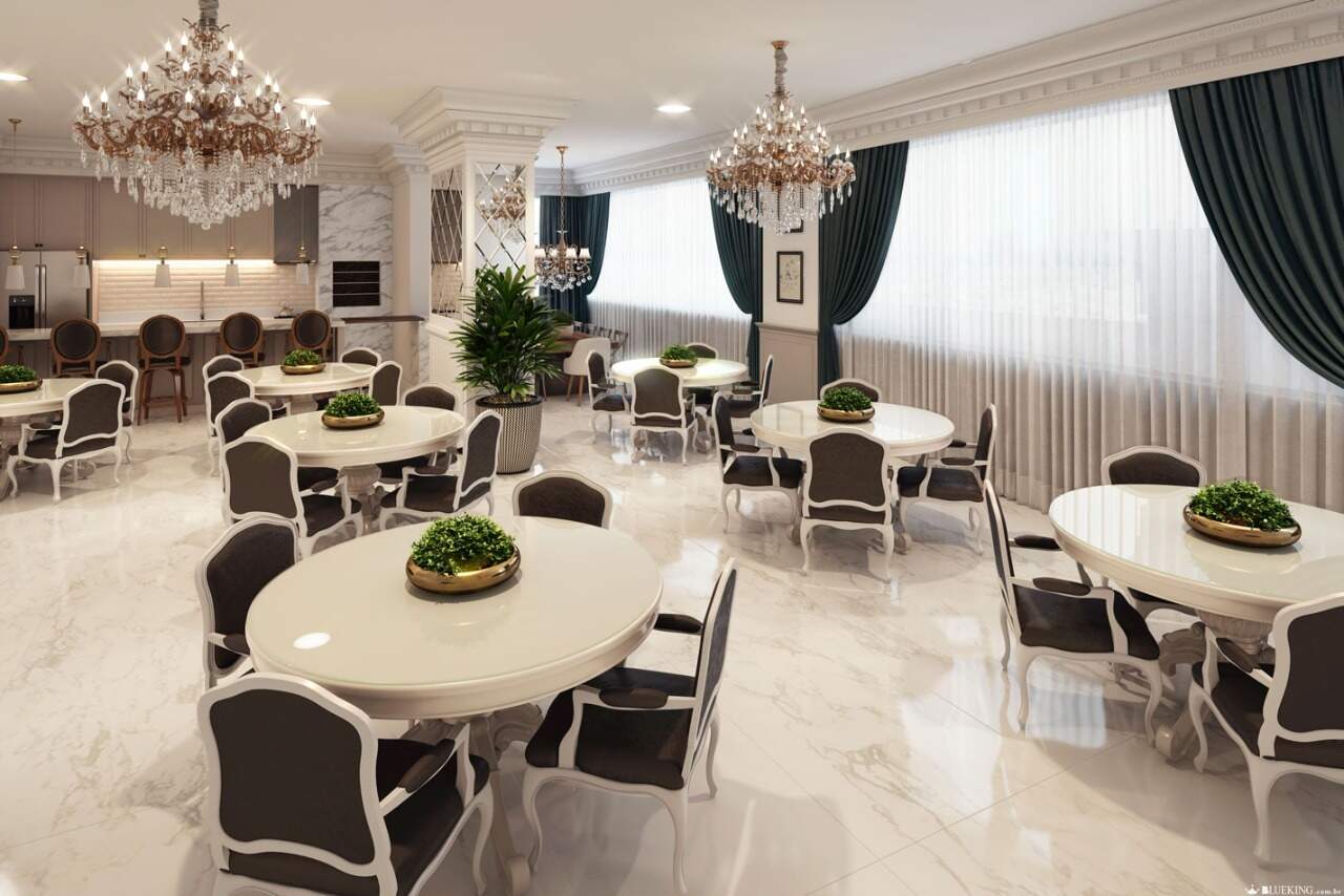 Apartamento à venda no Meia Praia: Salão de festas