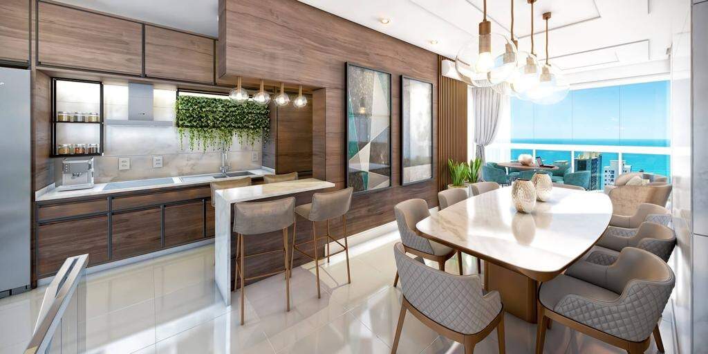 Apartamento à venda no Meia Praia: Living 