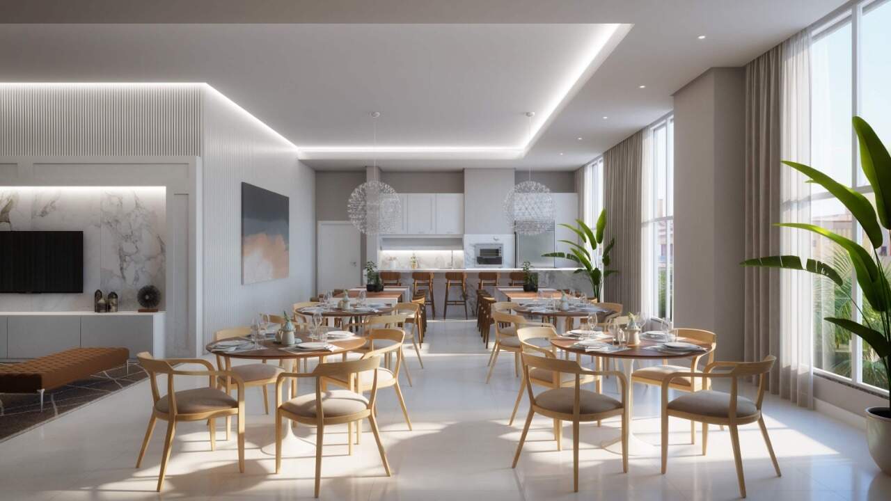 Apartamento à venda no Meia Praia: Salão de festas