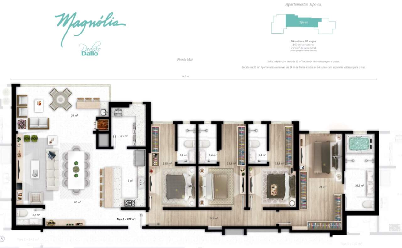 Apartamento à venda no Canto da Praia: 