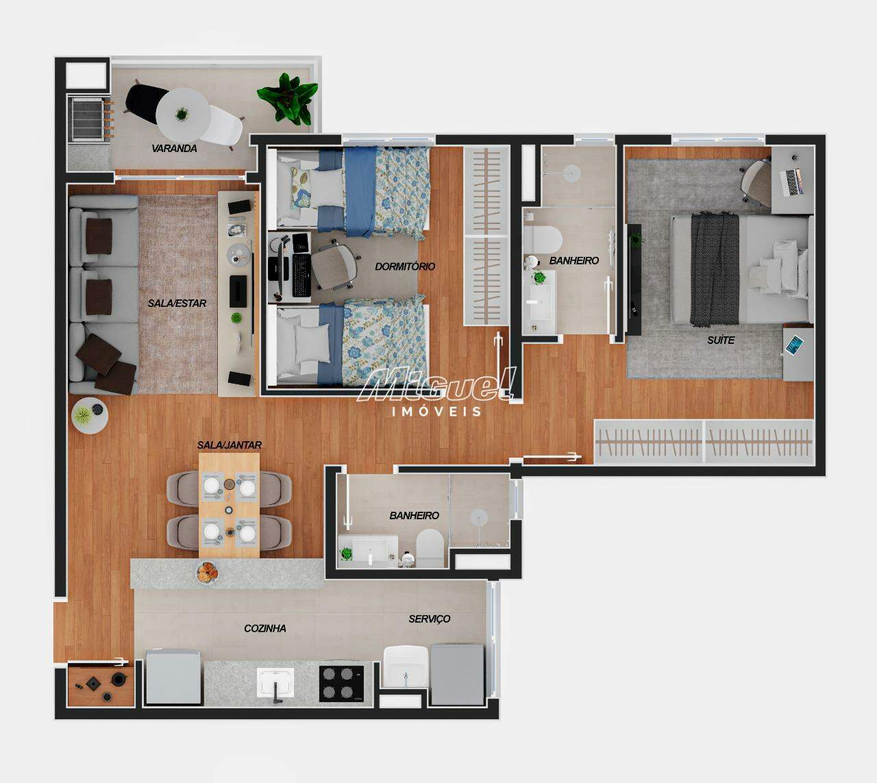 Apartamento à venda no Glebas Califórnia: 