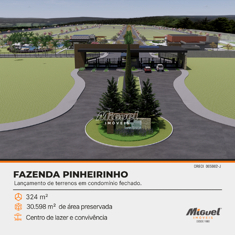 Terreno em Condomínio à venda no Residencial Fazenda Pinheirinho: 