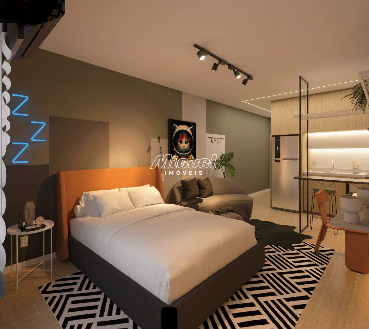 Apartamento, à venda, Jardim Pacaembu - 1 até 1 quartos Singular Home Design - Piracicaba/SP: 