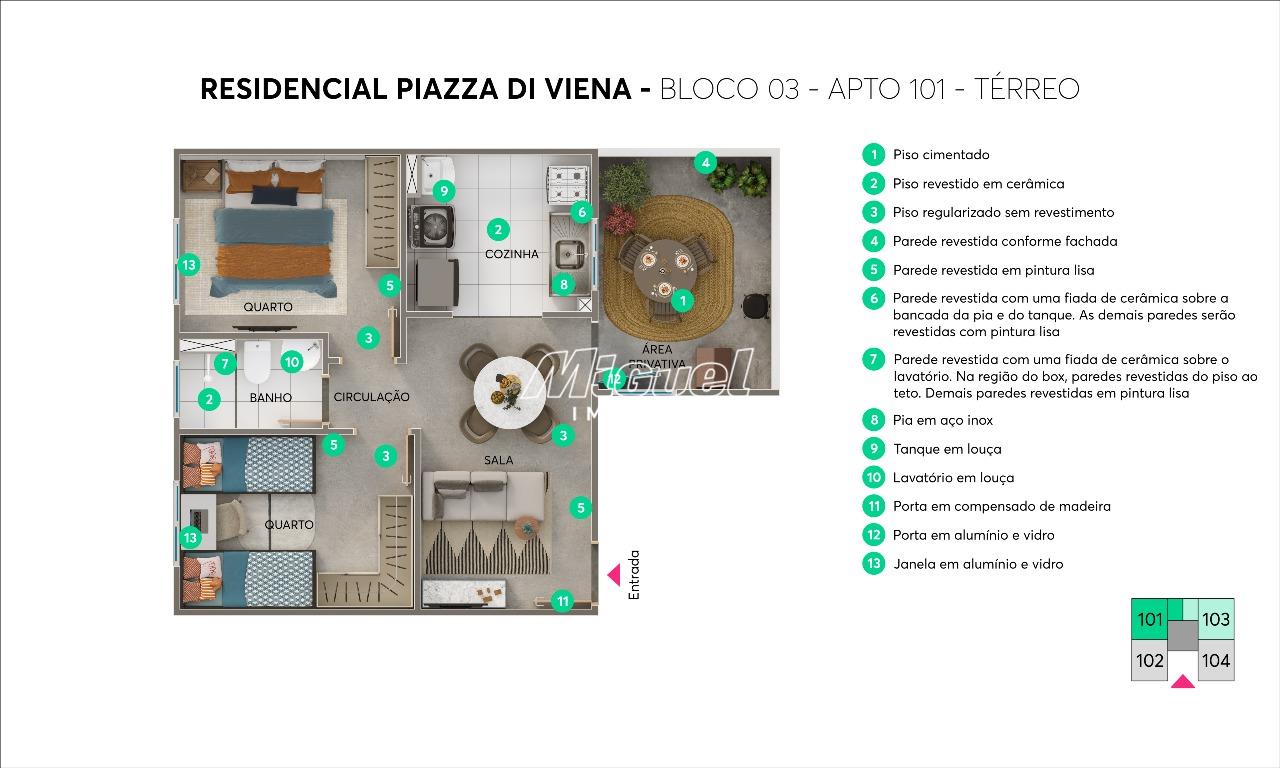 Apartamento, à venda, Jardim Diamante - 0 até 0 quartos Piazza Di Viena - Piracicaba/SP: