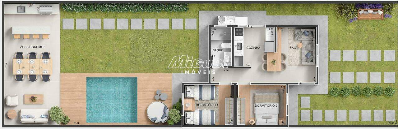 Casa, à venda, Água Seca - 2 até 2 quartos Jardim das Oliveiras IV - Piracicaba/SP: 