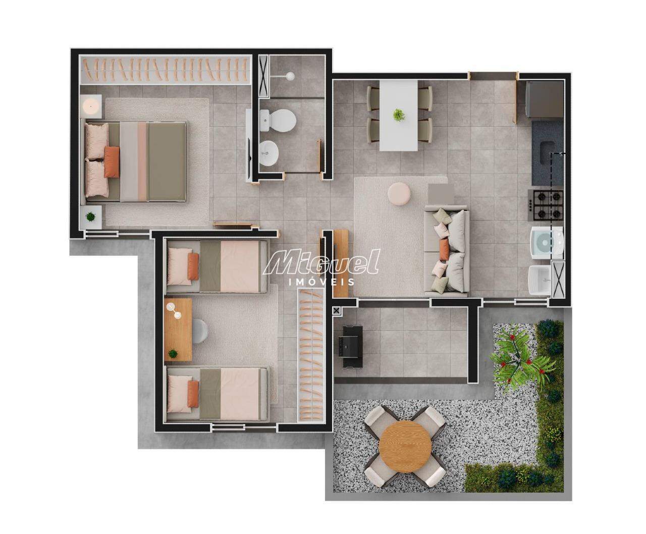 Apartamento, à venda, Chácara Esperia - 2 até 2 quartos Vitta Luminá - Piracicaba/SP: