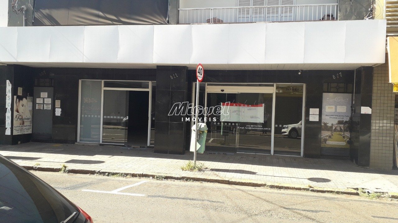 Salão Comercial, para aluguel, Centro - - Piracicaba/SP: 