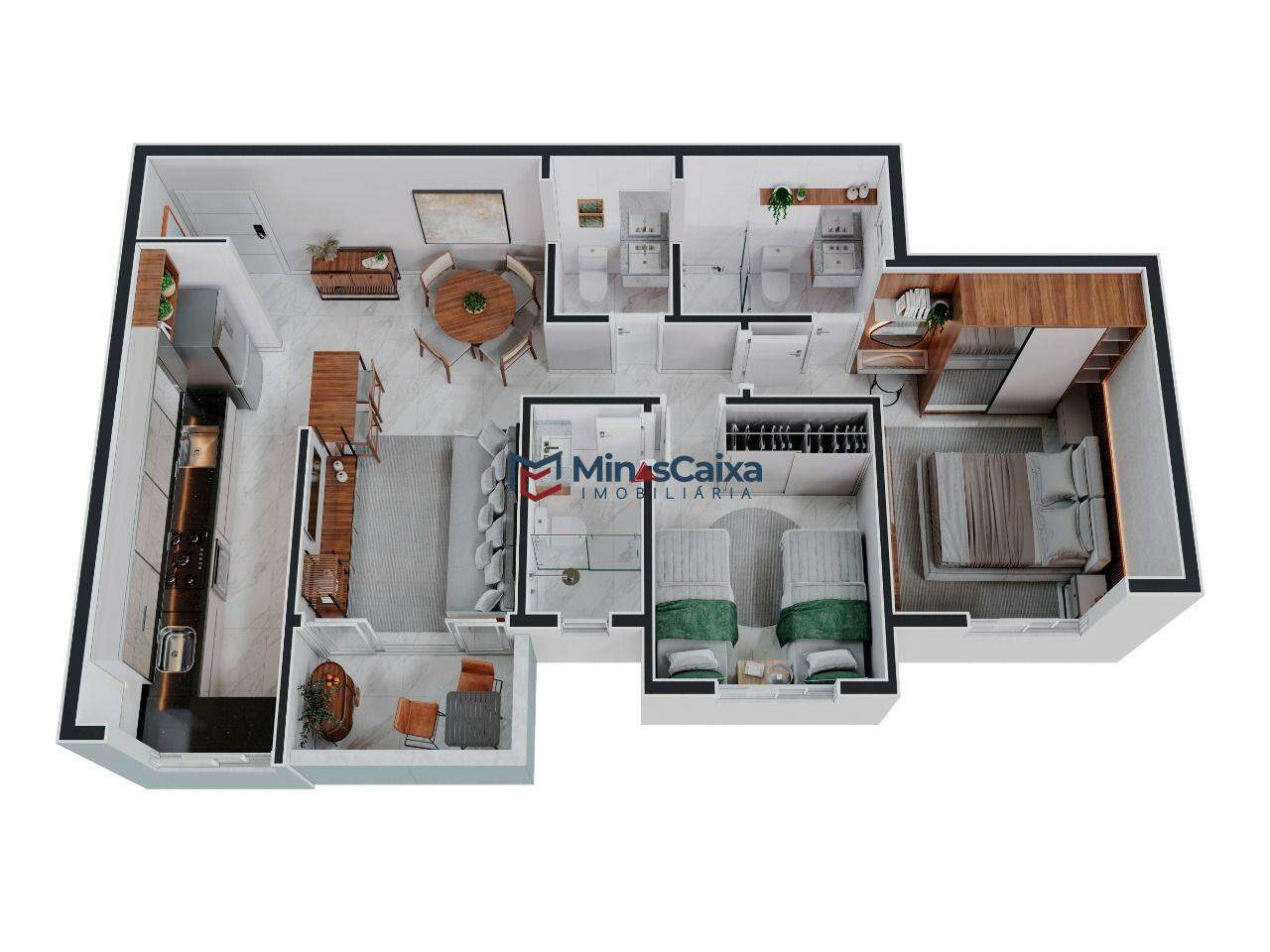 Apartamento à venda com 2 quartos, 65m² - Foto 1