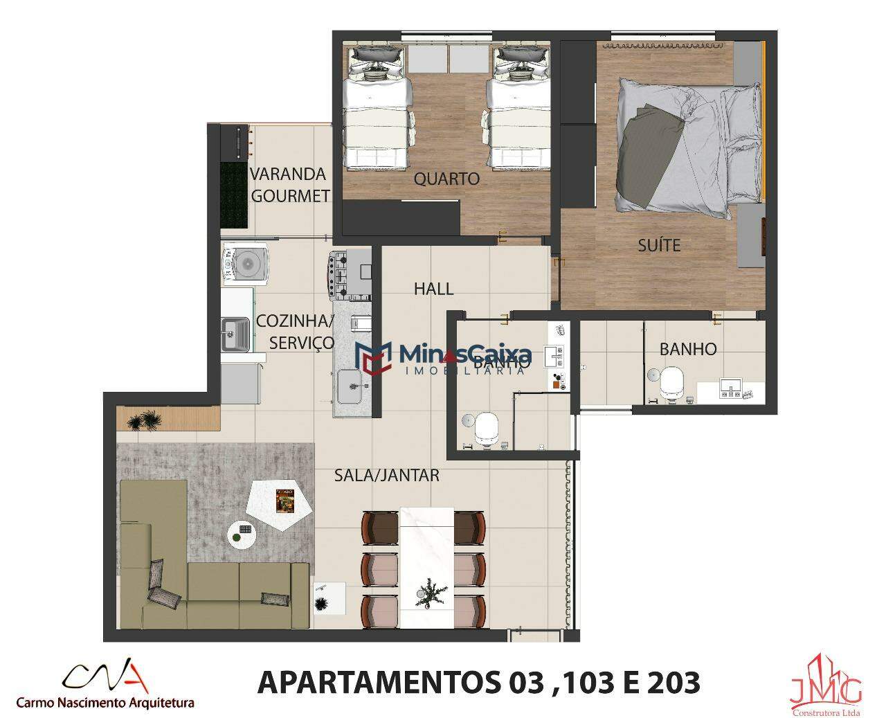 Apartamento à venda com 2 quartos, 122m² - Foto 1