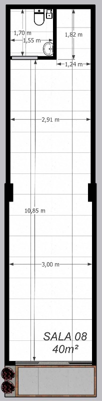 Sala para aluguel no Centro: 