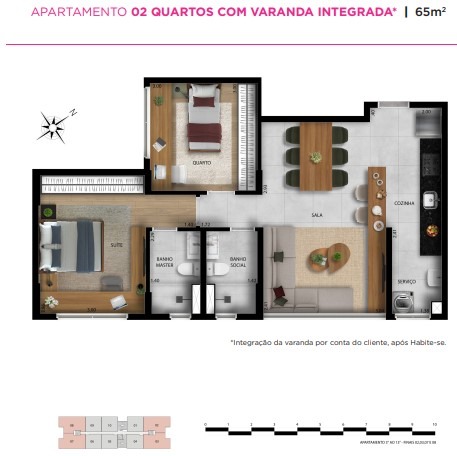 (31894) à venda - Apartamento com 2 quartos, 1 vaga, no Vale do Sereno : 
