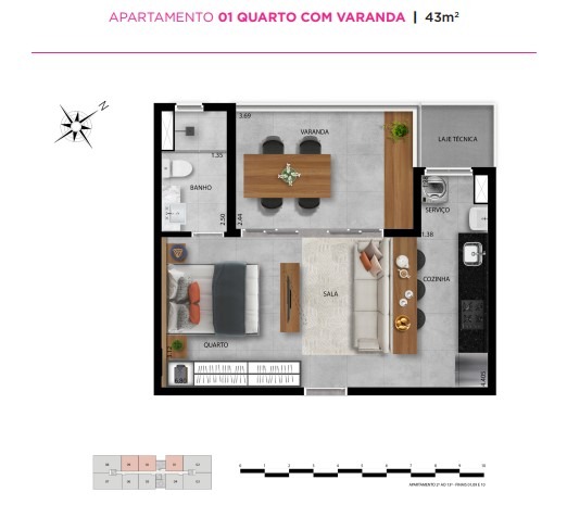 (31898) à venda - Cobertura com 1 quarto, 2 vagas, no Vale do Sereno : 