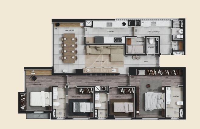 (34919) à venda - Apartamento com 4 quartos, no Funcionários : 