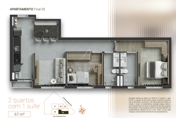 (43988) à venda - Apartamento com 0 até 2 quartos, 0 até 1 vagas, no Santo Agostinho : 