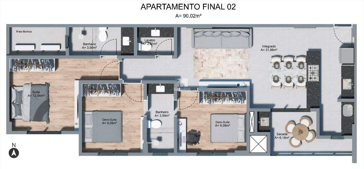 Apartamento à venda no bairro Centro I: