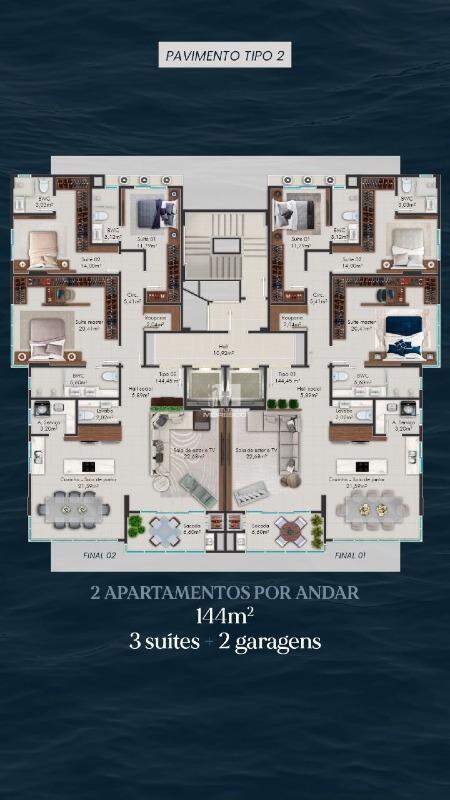 Apartamento de 2 quartos, 69m² no bairro Centro, em Brusque | Eu Corretor