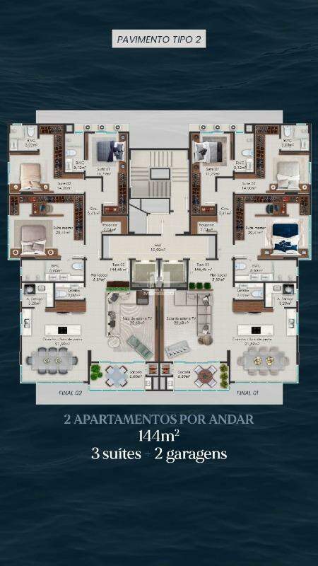 Apartamento de 2 quartos, 74m² no bairro Centro, em Brusque | Eu Corretor