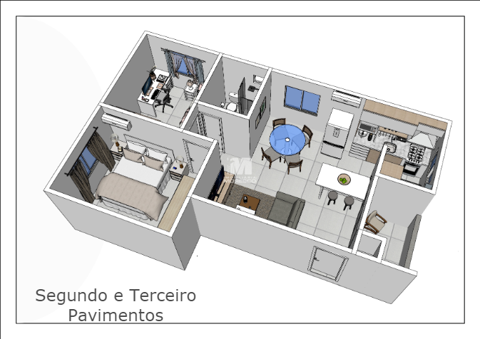 Apartamento de 2 quartos, 57m² no bairro Centro, em Guabiruba | Eu Corretor