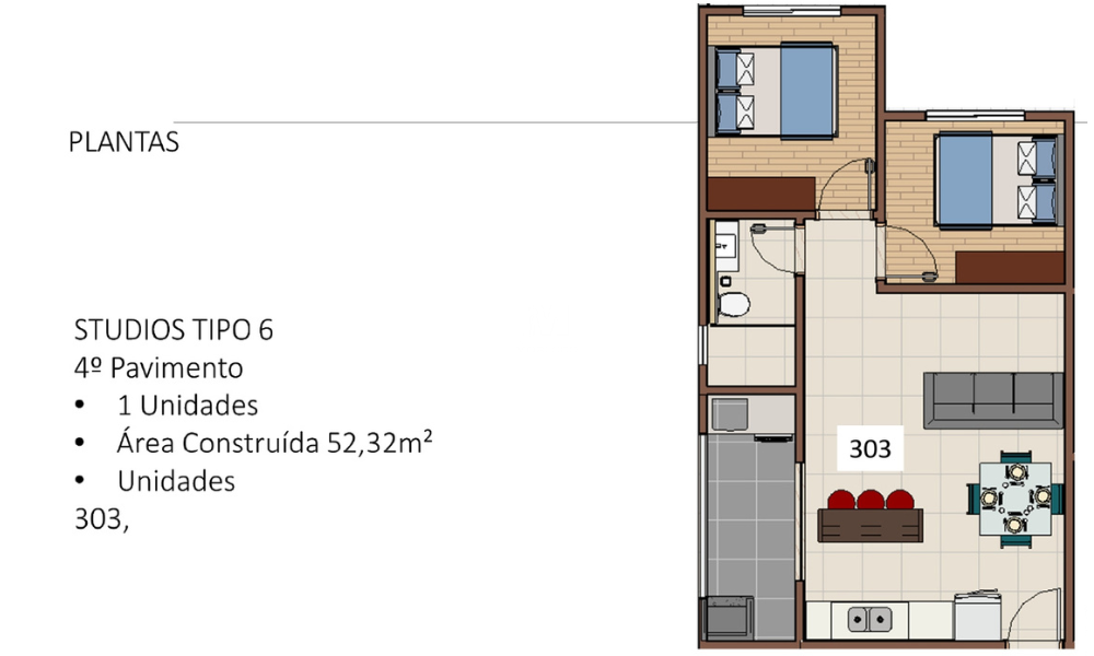 Apartamento de 2 quartos, 60m² no bairro Guarani, em Brusque | Eu Corretor