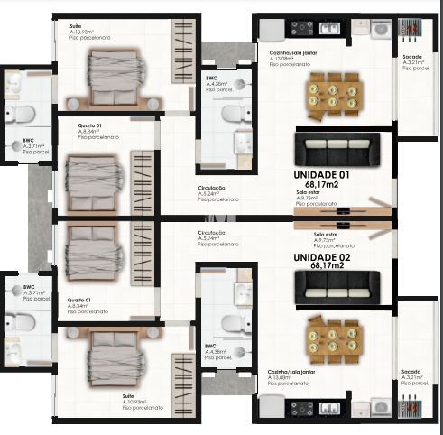 Apartamento de 2 quartos, 68m² no bairro Rio Branco, em Brusque | Eu Corretor