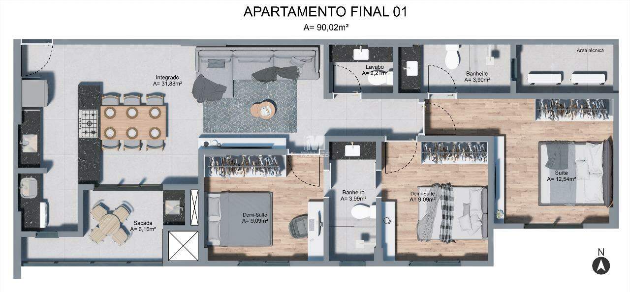 Apartamento à venda no bairro Centro I: 