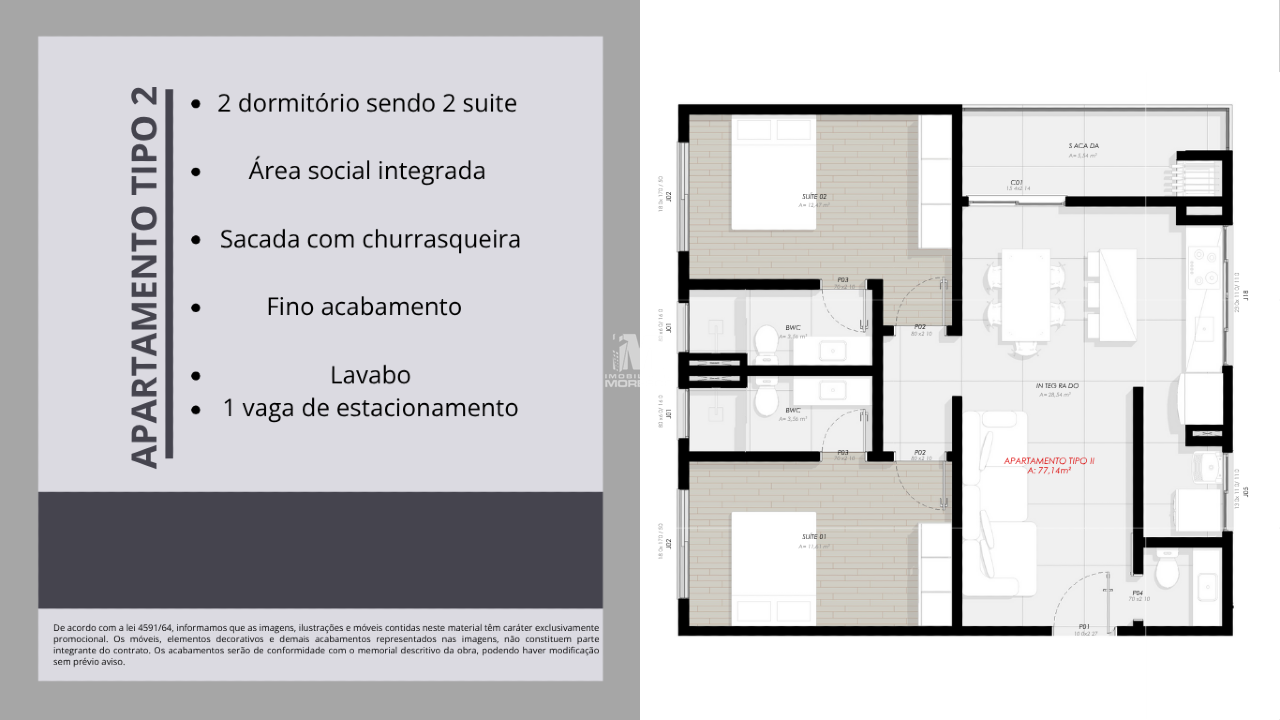 Apartamento à venda no bairro Souza Cruz: 