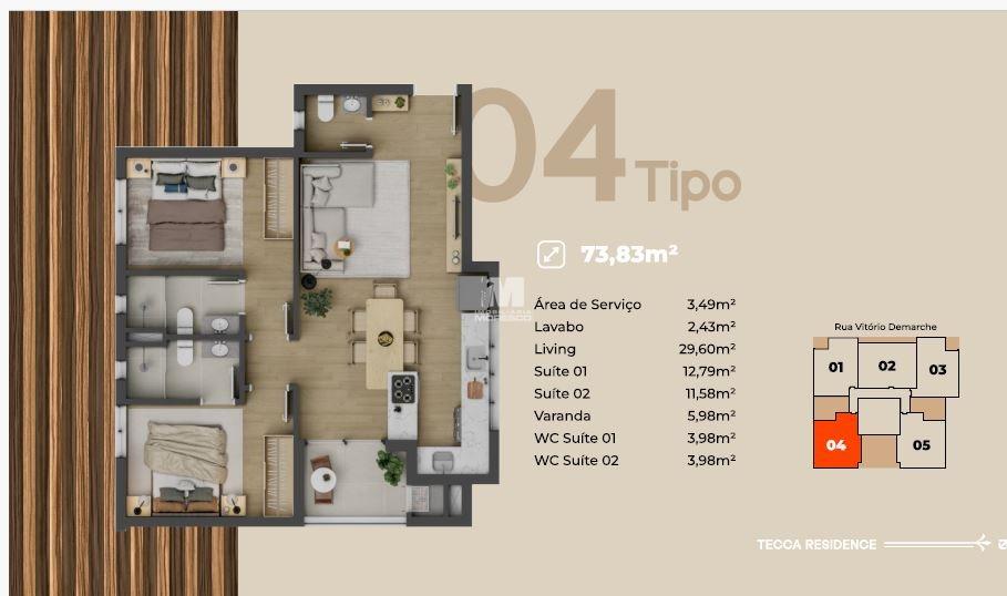 Apartamento à venda no bairro Santa Rita: 