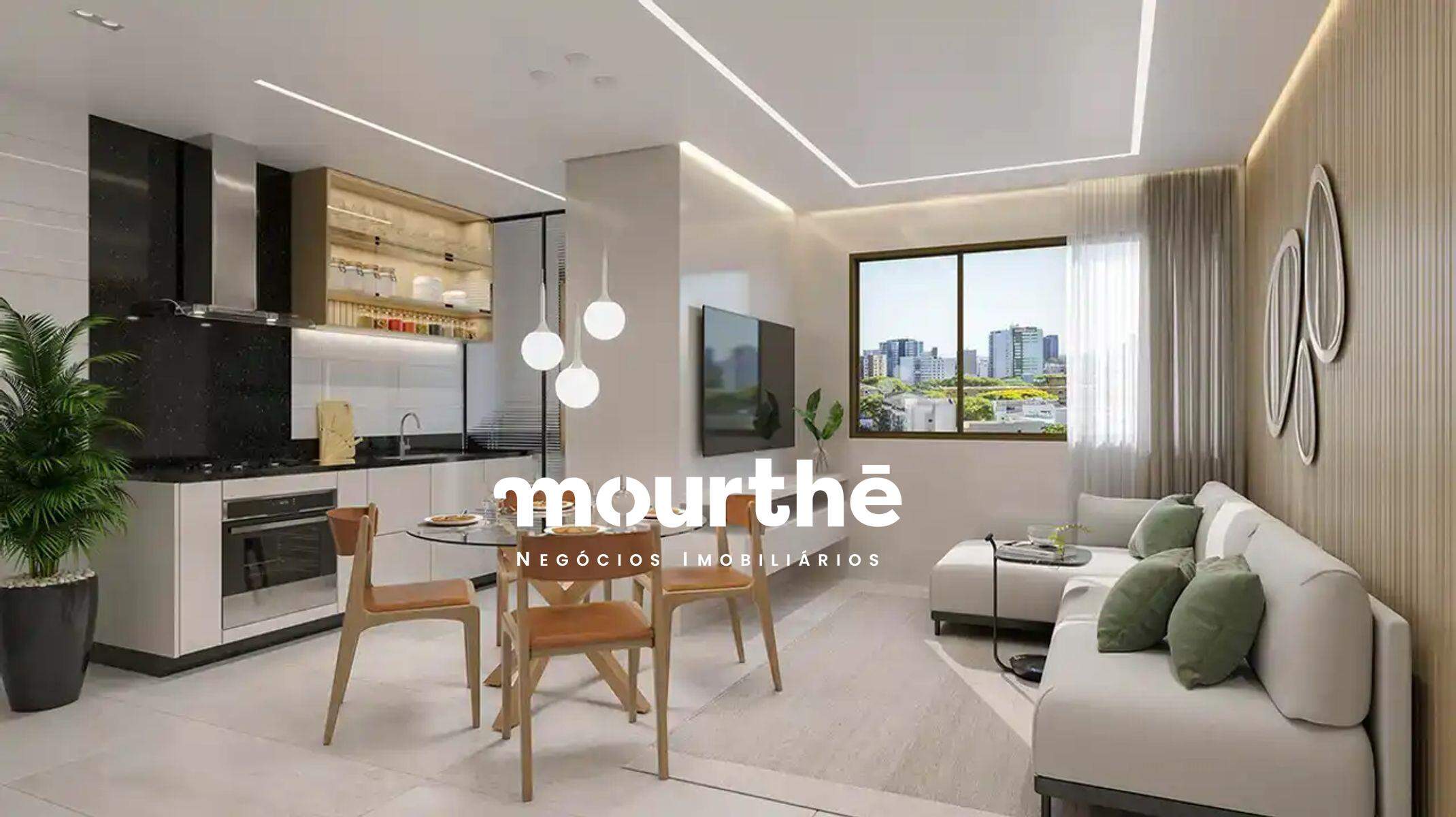 Apartamento à venda no Funcionários: Sala de estar e cozinha