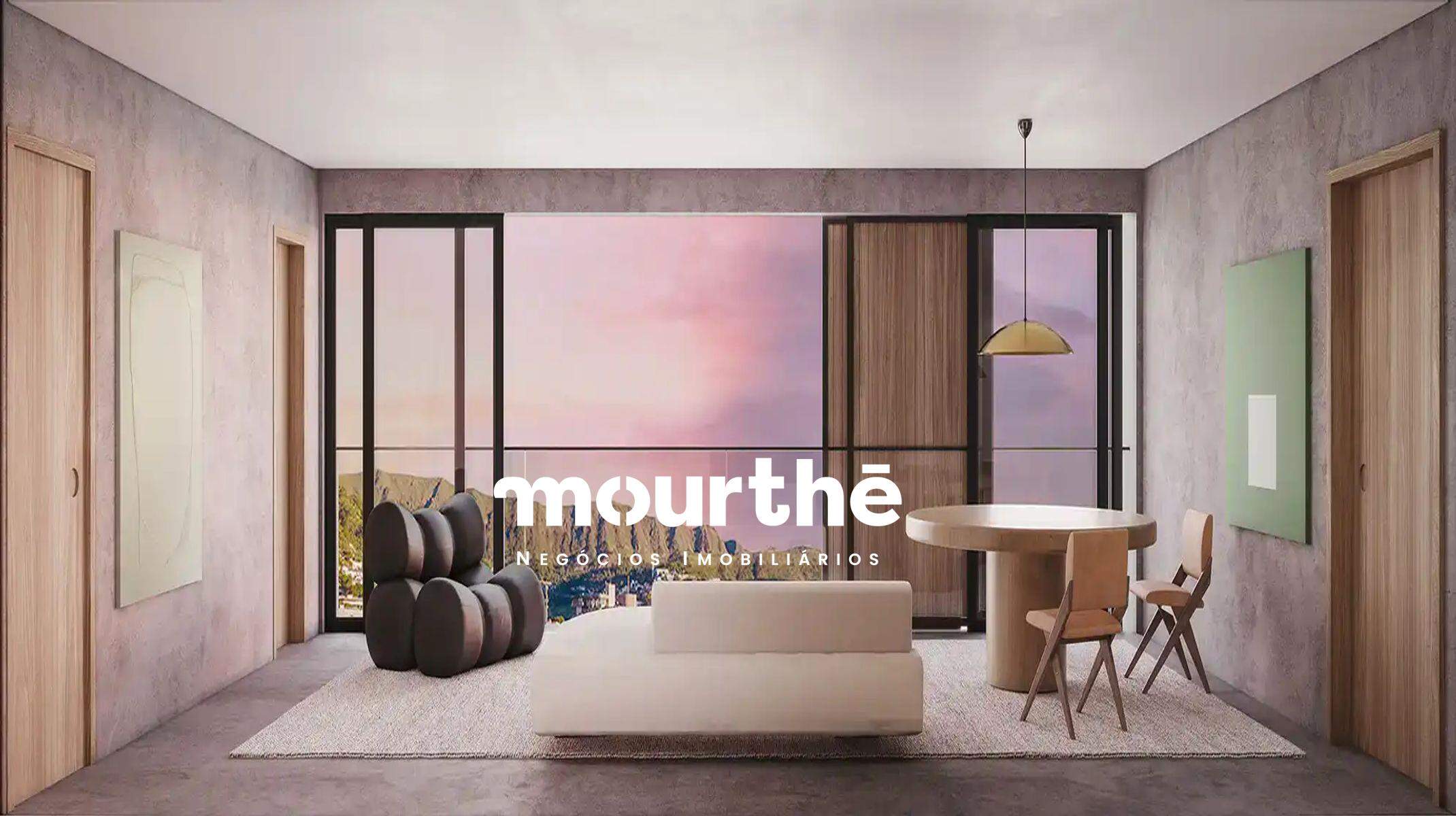 Apartamento à venda no Serra: Sala de estar com varanda