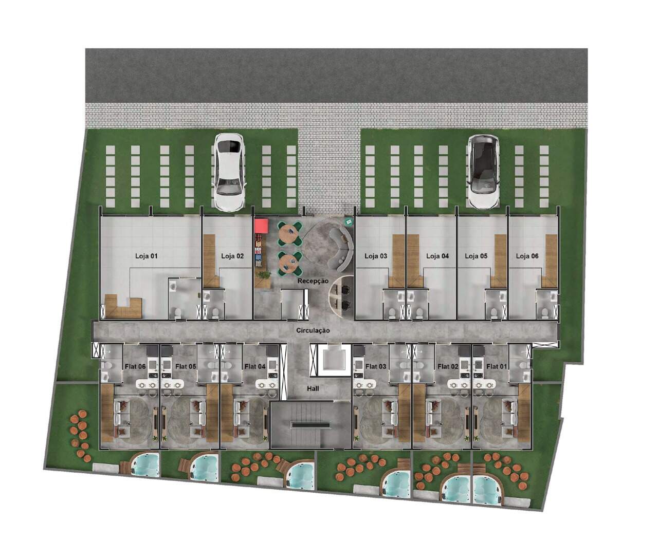 Flat à venda no centro: 