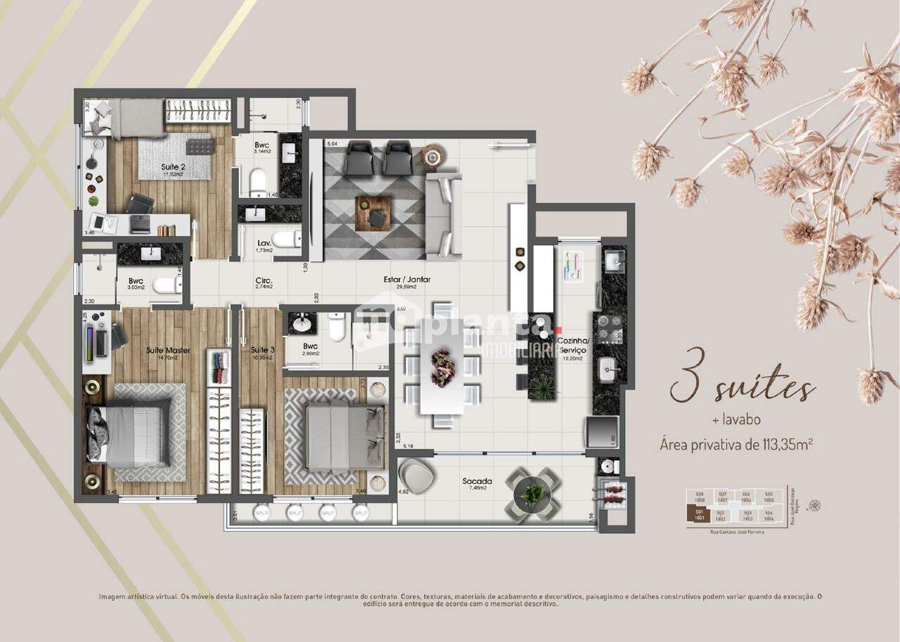 Apartamento à venda com 3 quartos, 113m² - Foto 23