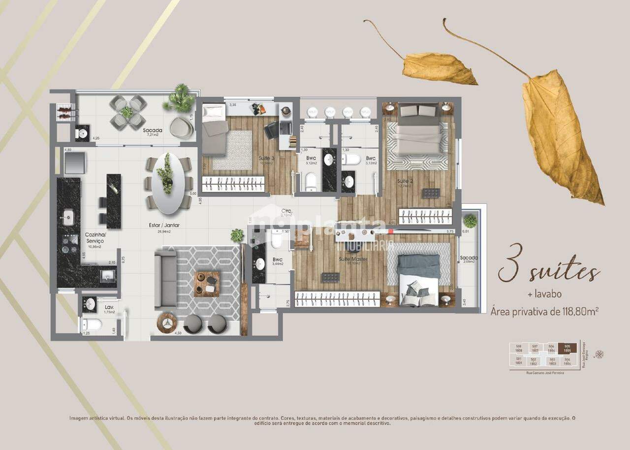 Apartamento à venda com 3 quartos, 113m² - Foto 19