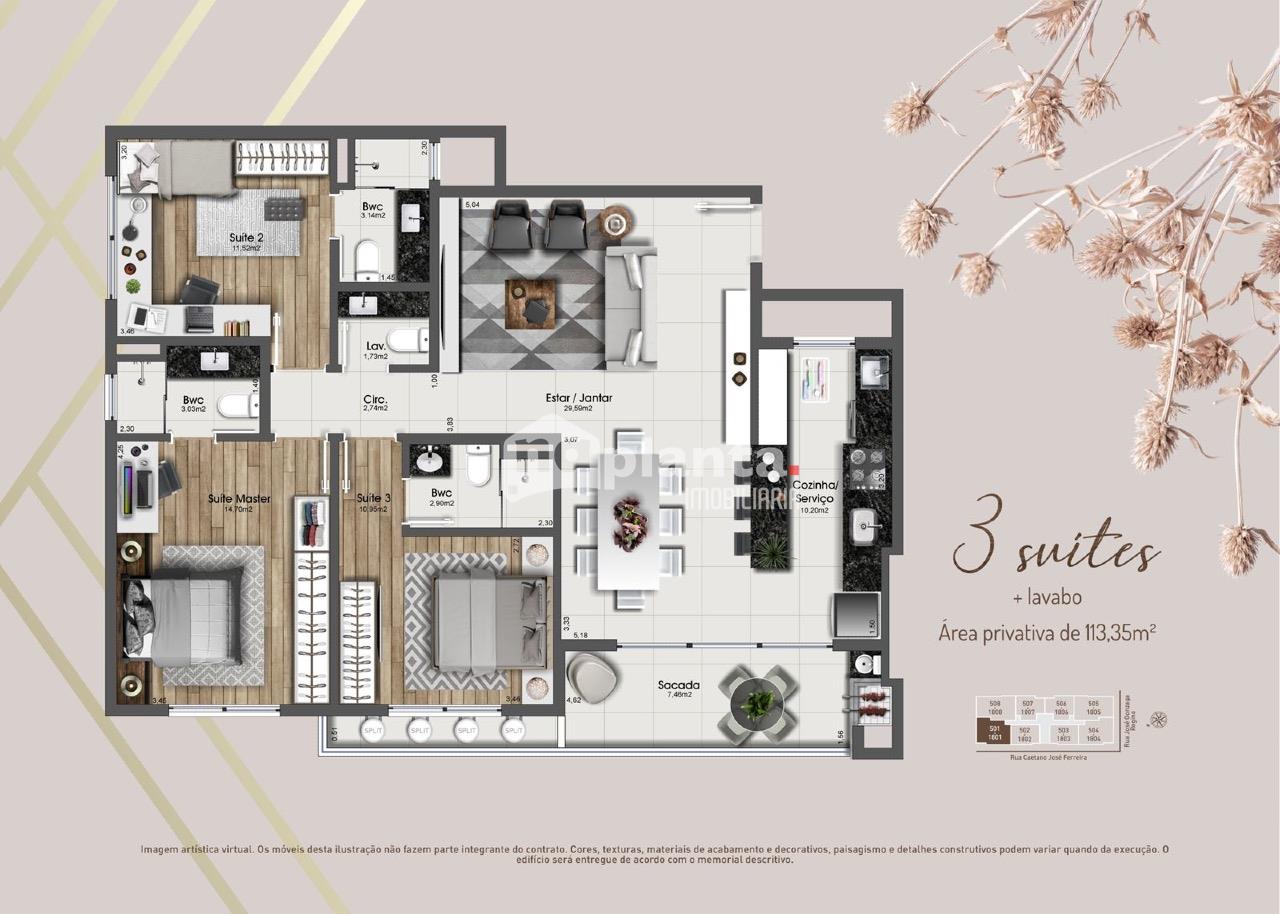 Apartamento, 3 quartos, 113 m² - Foto 29