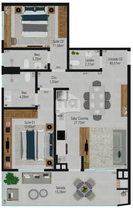 Apartamento à venda com 2 quartos, 90m² - Foto 14