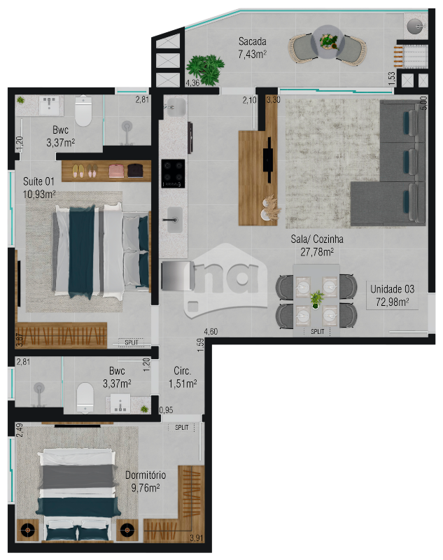 Apartamento à venda com 2 quartos, 73m² - Foto 14