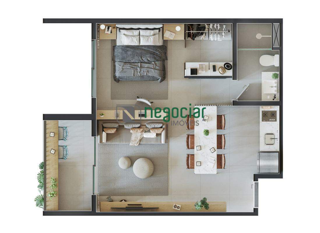 Apartamento 1 quarto no bairro Brasiléia Betim: 