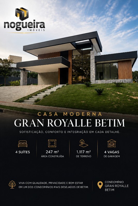 Casa em condomínio à venda no Gran Royalle: 