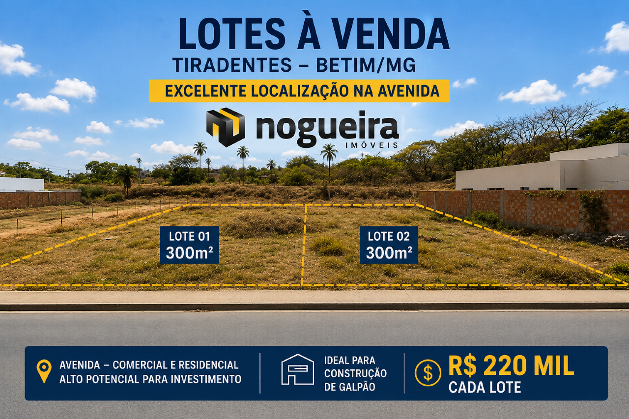 Lote à venda no TIRADENTES: 