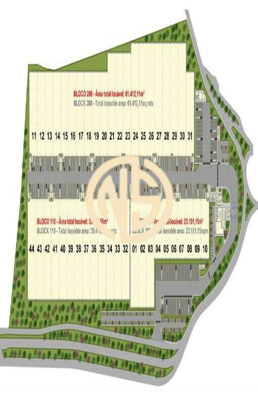 Pavilhão/Galpão para aluguel no Jardim Santa Vicência: 