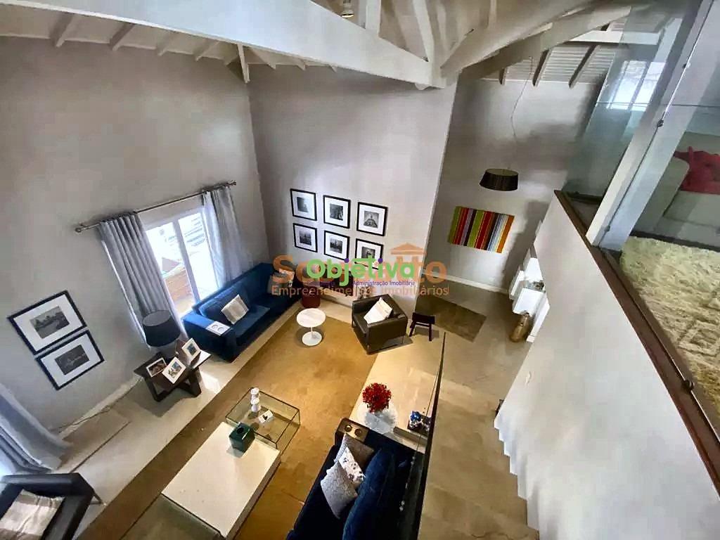 Casa de Condomínio à venda no Parque Delfim Verde: sala de estar vista do mezanino