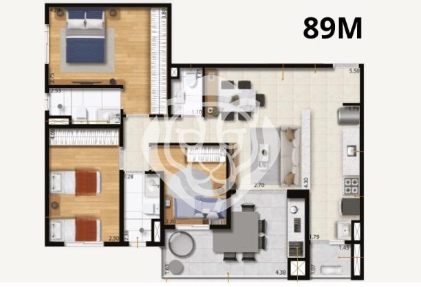 Planta 89m²