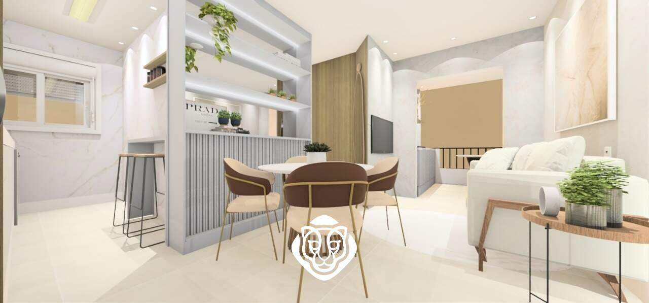 3D - sala e sala de jantar