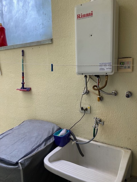 Área de serviço aquecedor 