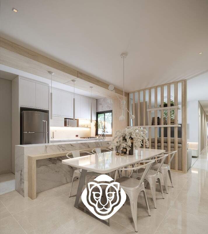 Sala de jantar e cozinha