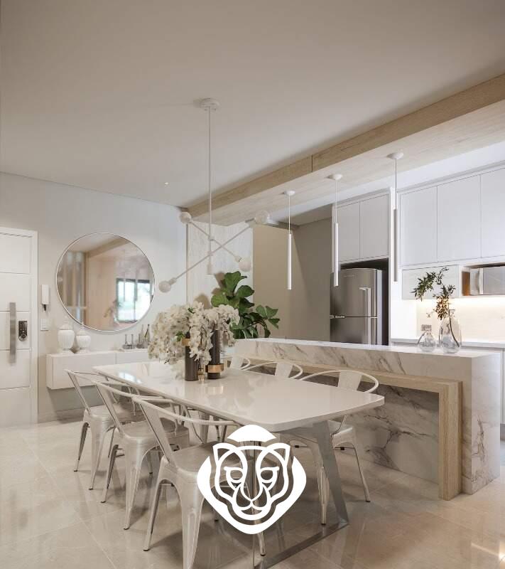 Sala de jantar e cozinha 