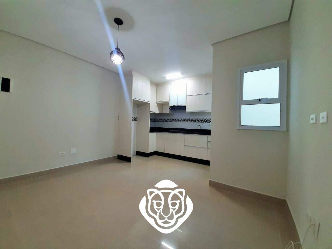 Sala dois ambientes e cozinha