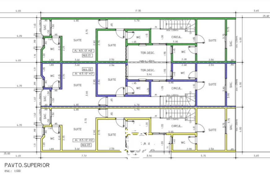 Planta - Pavimento superior