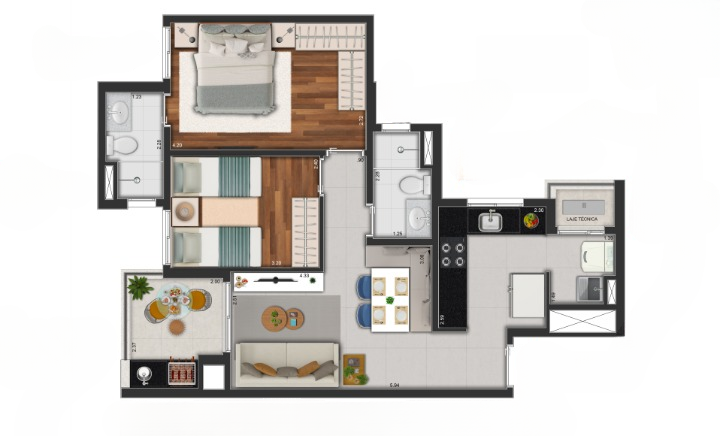 Planta do apartamento