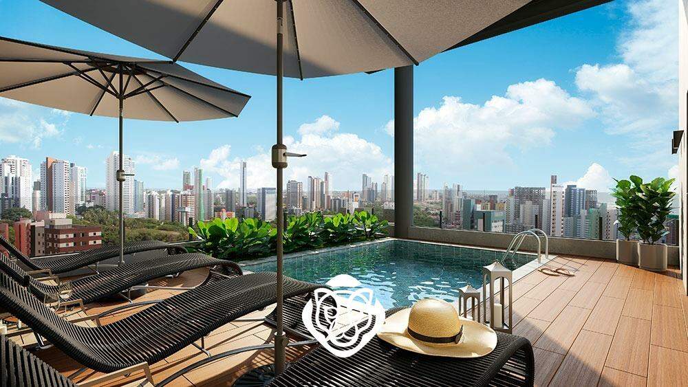 Rooftof piscina e sky view